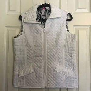 White Quilted Vest